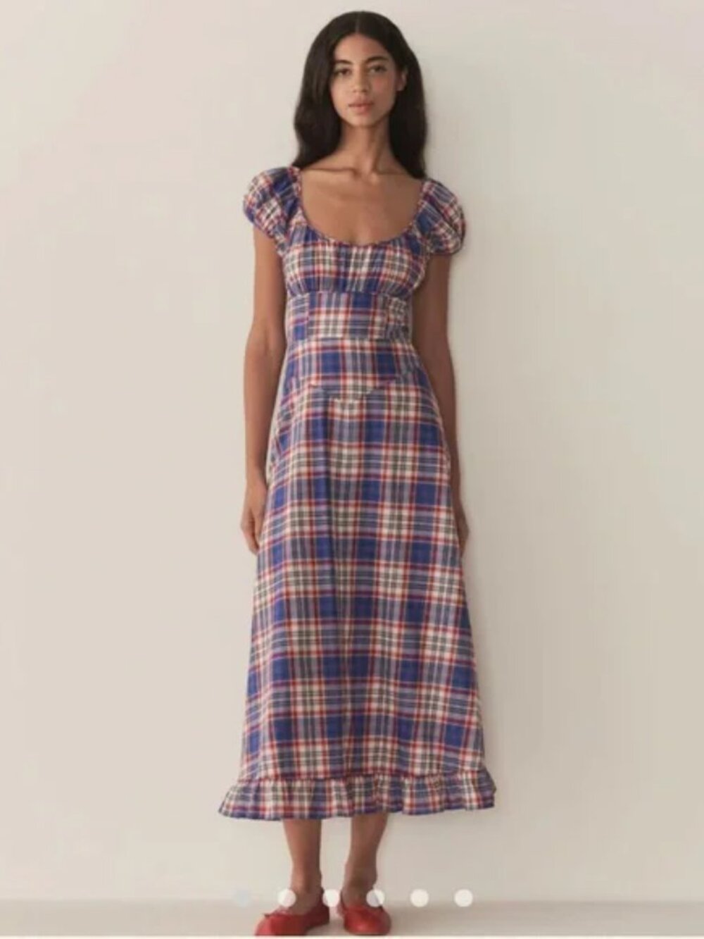 Doen Ramona Dress in Cote D'Azur Plaid - XXL - NWT